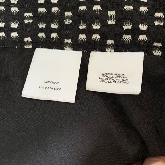 Anne Klein Black & White Short Mini Pencil Skirt Size 14 - Picture 8 of 9